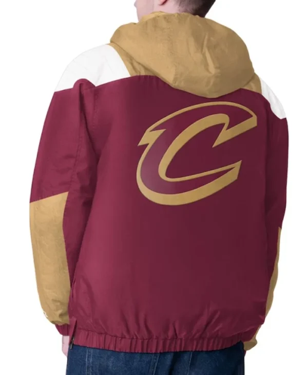 WineGold Cleveland Cavaliers Charger Half-Zip Pullover Jacket