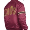 Cleveland Cavaliers Pick & Roll Full-Snap Satin Wine Jacket
