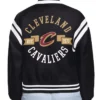 Cleveland Cavaliers Printed Logo Varsity Satin Jacket