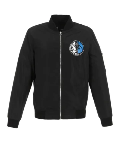 Buy Dallas Mavericks Lightweight Nylon Bomber Black Full-Zip Jacket