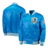 Dallas Mavericks Diamond Classic Bomber Blue Satin Jacket