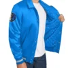 Dallas Mavericks Stitch Applique Blue Full-Snap Varsity Satin Jacket