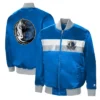 Dallas Mavericks The Ambassador Blue Full-Zip Satin Jacket