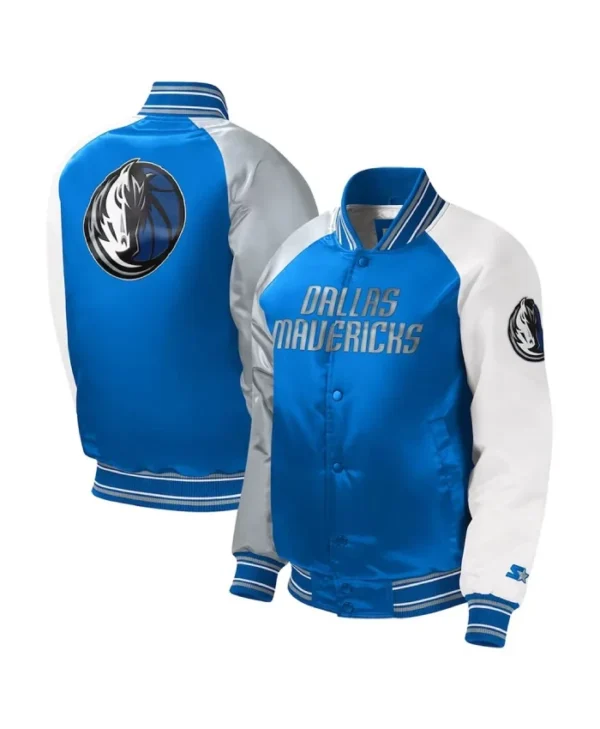 Dallas Mavericks Royal Youth Raglan Satin Jacket