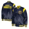 Denver Nuggets Force Play Full-Snap Navy Varsity Satin Jacket