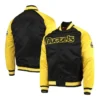 Denver Nuggets Varsity Full-Snap Satin BlackYellow Jacket