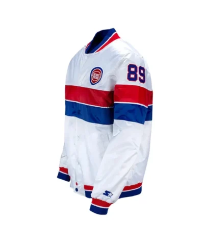 35th Anniversary Detroit Pistons White Satin Jacket