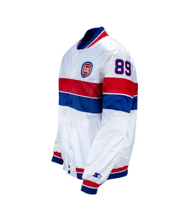 35th Anniversary Detroit Pistons White Satin Jacket