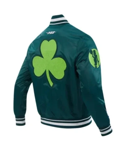 Kelly Green Boston Celtics 202425 City Edition Full-Snap Satin Jacket