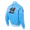 Clippers 202425 City Edition Chenille Full-Snap Satin Blue Jacket