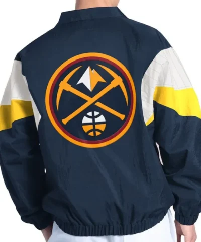 Navy Denver Nuggets Yard Line Nylon Jacket