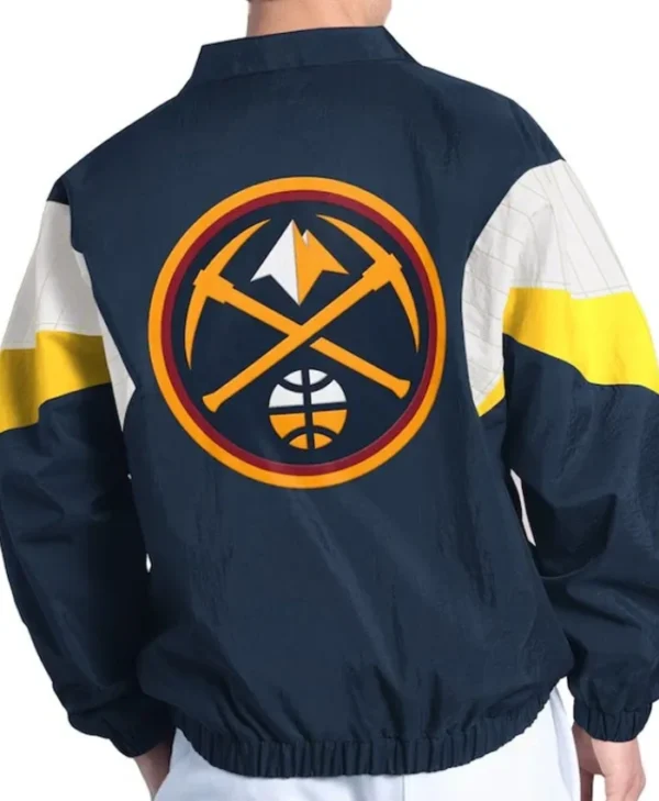 Navy Denver Nuggets Yard Line Nylon Jacket