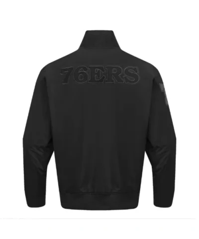 Neutral Philadelphia 76ers Full-Zip Twill Cotton Jacket