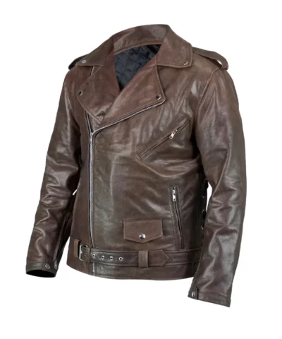 Shop Now Mens Brown Brando Biker Jacket