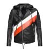 Shop Now Men’s Hooded Leather Biker Jacket