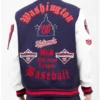 Old English Washington Nationals Varsity Midnight NavyWhite Jacket