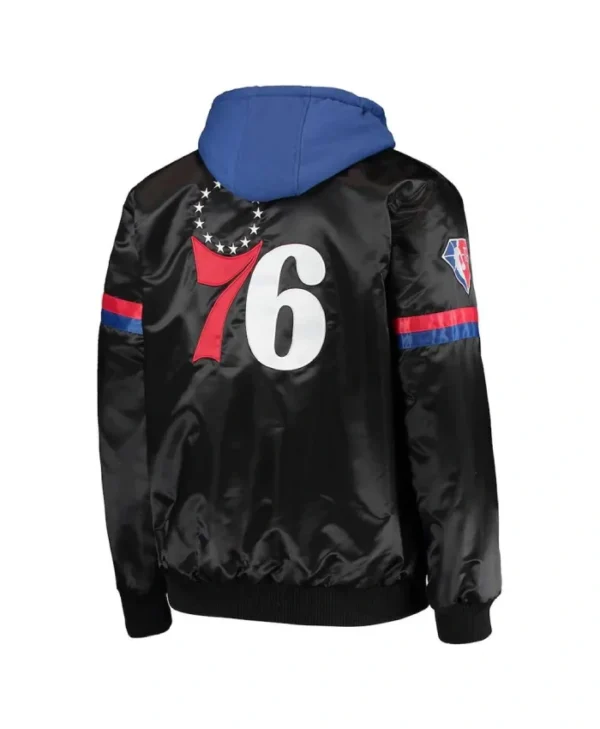 Philadelphia 76ers BlackRoyal Hoodie Jacket