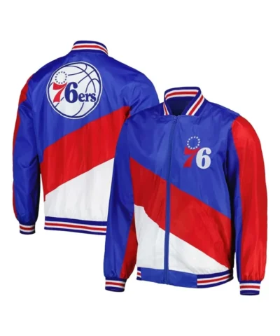 Philadelphia 76ers Ripstop Nylon Full-Zip RoyalRed Jacket