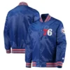 Philadelphia 76ers The Diamond Classic Royal Full-Snap Satin Jacket