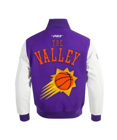Phoenix Suns 202425 City Edition Chenille Purple Varsity Jacket
