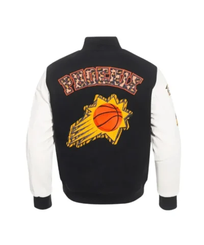 Phoenix Suns Animal Print Varsity WoolLeather Jacket