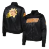 Phoenix Suns Classics Full-Snap Satin Black Jacket