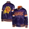 Phoenix Suns Youth Home Game Varsity Full-Snap Satin Purple Jacket