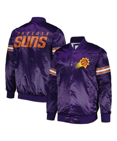 Pick & Roll Phoenix Suns Full-Snap Satin Purple Jacket