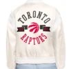 Printed Logo Toronto Raptors Full-Snap Satin Jacket