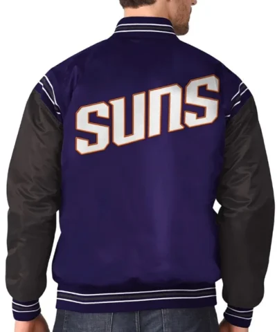 PurpleBlack Phoenix Suns The Enforcer Varsity Satin Jacket