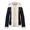 RAF Womens Hooded Sheepskin Leather Jacket