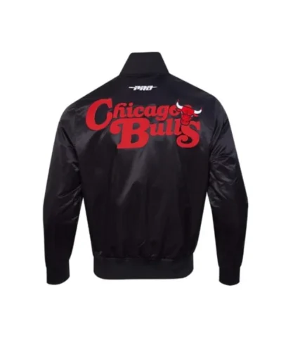 RedBlack Chicago Bulls Souvenir Full-Snap Satin Jacket