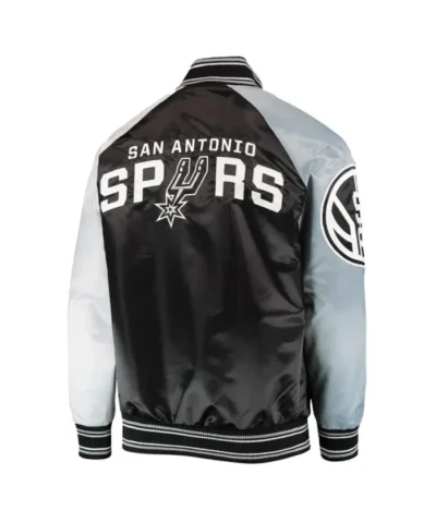 San Antonio Spurs Reliever Full-Snap Raglan Satin Jacket