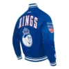 Sacramento Kings 202425 City Edition Chenille Full-Snap Satin Blue Jacket