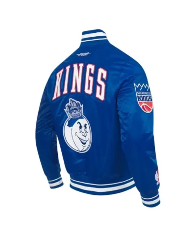 Sacramento Kings 202425 City Edition Chenille Full-Snap Satin Blue Jacket