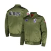 Sacramento Kings Bomber Full-Zip Satin Green Jacket