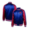 Sacramento Kings Full-Snap Satin Blue and Red Jacket