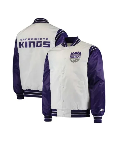 Sacramento Kings Renegade Varsity Full-Snap Satin Jacket