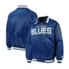 St. Louis Blues Captain II Full-Zip Satin Blue Jacket