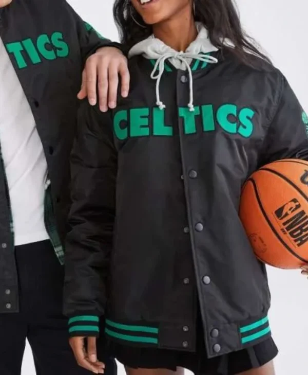 Boston Celtics Stars Black Bomber Jacket