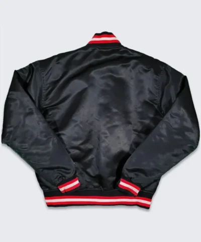 80’s Chicago Bulls Bomber Black Jacket