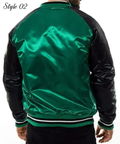 The Finals 2008 Boston Celtics BlackGreen Full-Snap Satin Jacket