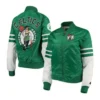 Tie Breaker Boston Celtics Green and White Full-Zip Jacket