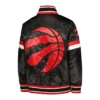 Toronto Raptors Home Game Black Varsity Satin Jacket