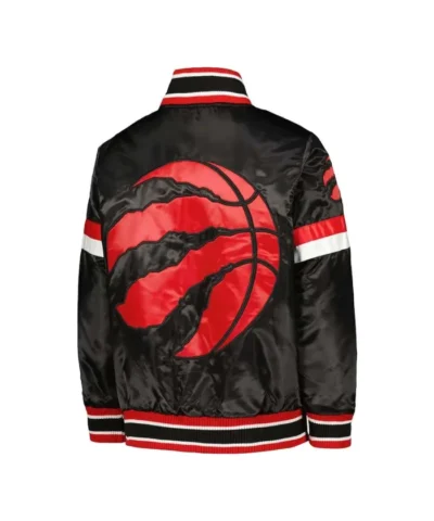 Toronto Raptors Home Game Black Varsity Satin Jacket