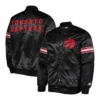 Toronto Raptors Pick & Roll Full-Snap Satin Black Jacket