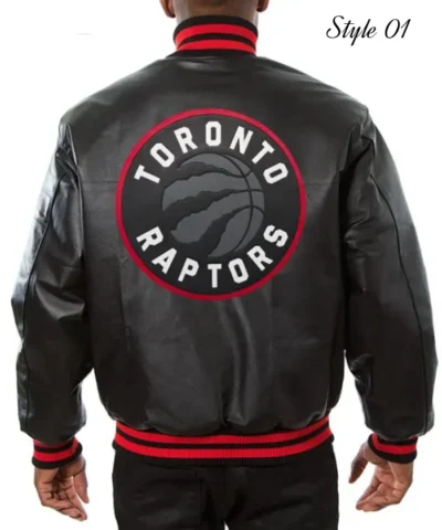 Toronto Raptors Black Varsity Leather Jacket