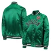 Youth Hardwood Classics Boston Celtics Full-Snap Satin Jacket