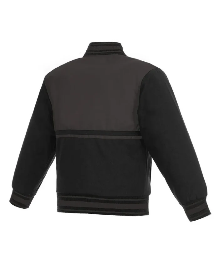 Youth Sacramento Kings BlackCharcoal Poly Twill Jacket