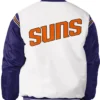 Renegade Phoenix Suns White Purple Full-Snap Satin Jacket